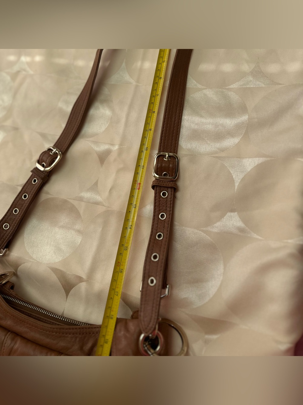 Junior Drake Brown Leather Shoulder Bag - Picture 7 of 11